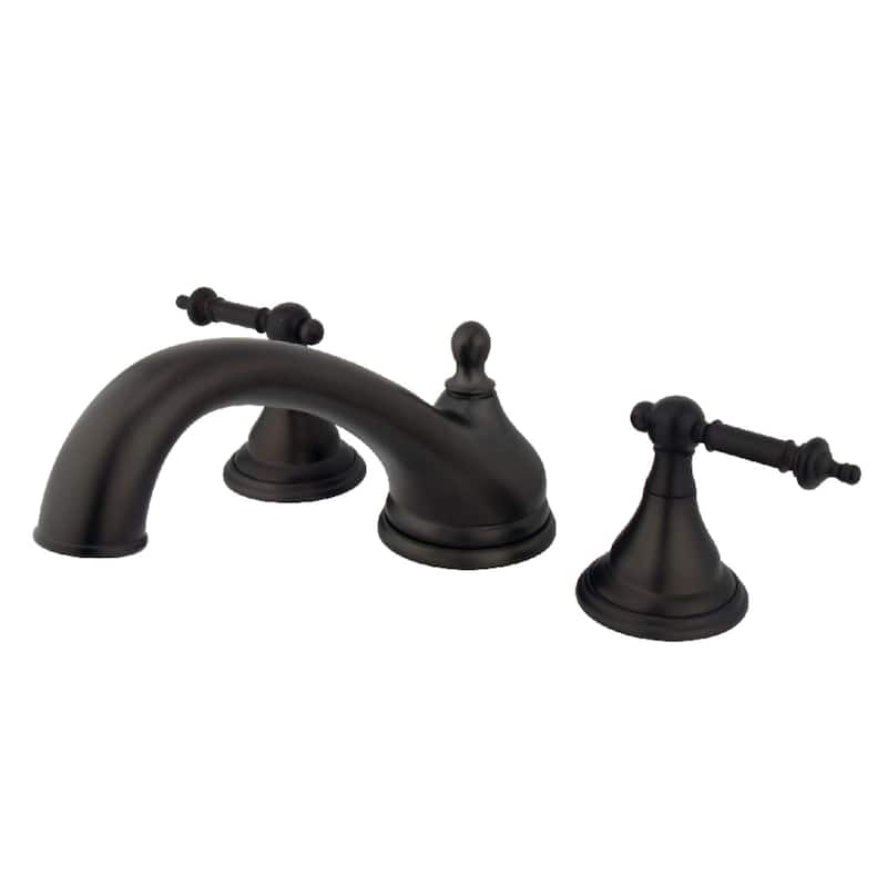 Kingston Brass Vintage Deck Mounted Roman Tub Filler with Lever