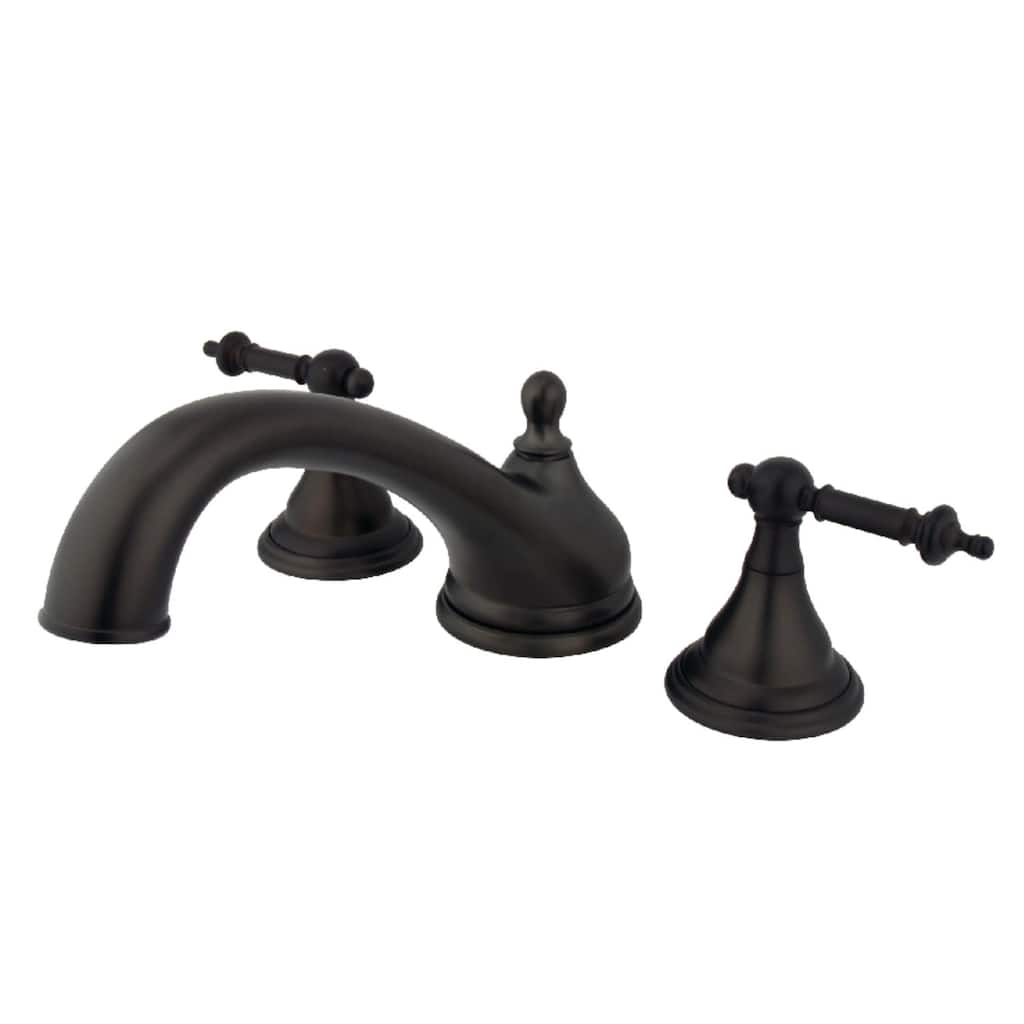 Kingston Brass Vintage Deck Mounted Roman Tub Filler with Lever