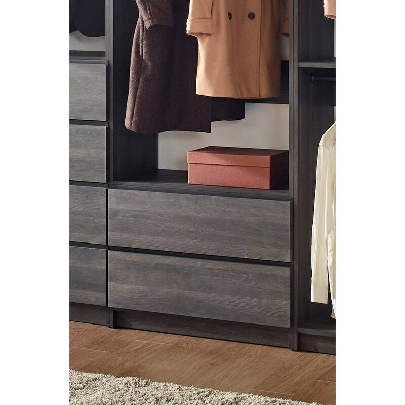 Prosper Gray Freestanding Walk in Wood Closet System