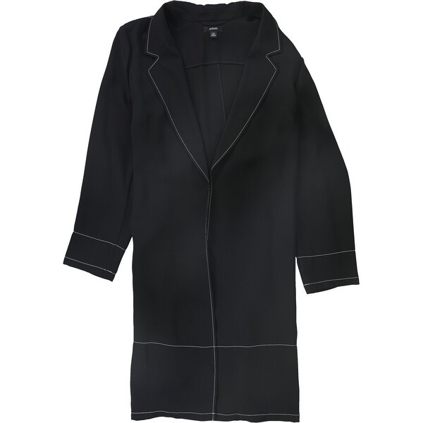 Shop Alfani Womens Contrast Stitch Jacket, black, XX-Large ...