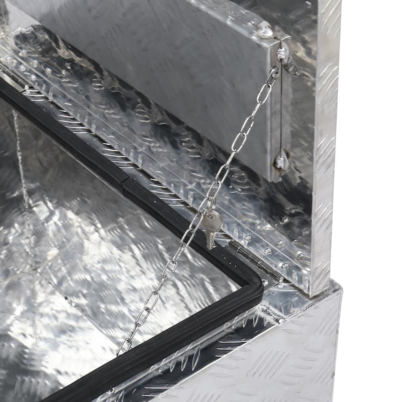 24" Aluminum Under Body Toolbox 5 Bar Tread Silver