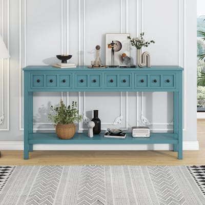 Rustic Entryway Console Table and 60" Long Sofa Table