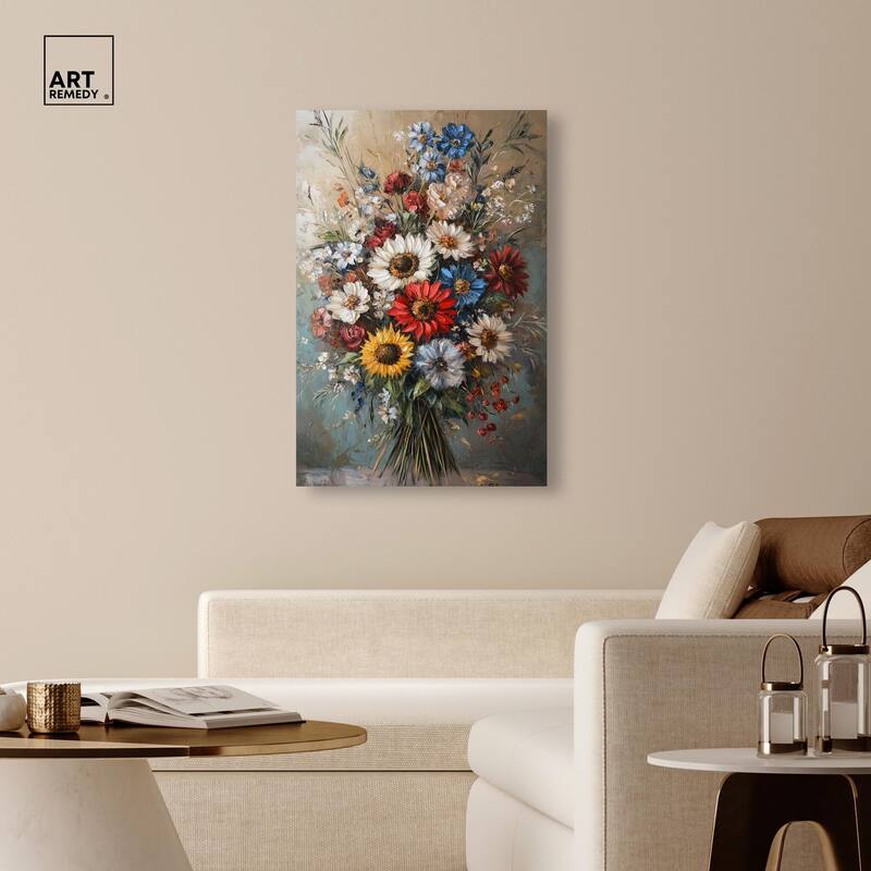 Symphony of Flowers I Canvas by Art Remedy, Gallery Wrapped