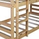 preview thumbnail 14 of 18, Rubber Wood Detachable Triple Twin Bunk Bed with Two Built-in Ladders,Guardrails,Kids and Baby