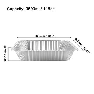9*13 Inch Half Size 3500ml Aluminum Foil Pan/Tray with Plastic Lid - China  Aluminum Foil Container and Aluminum Foil Containers price
