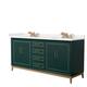 Option Green, Bronze Trim, White Quartz Top