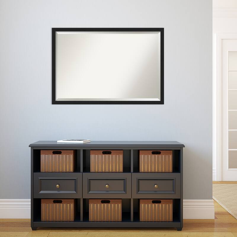 Beveled Wall Mirror - Grace Brushed Gold Narrow Frame