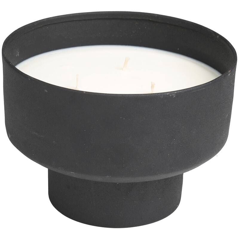 Metal Scented Matte 50 oz 3 Wick Candle with White Wax