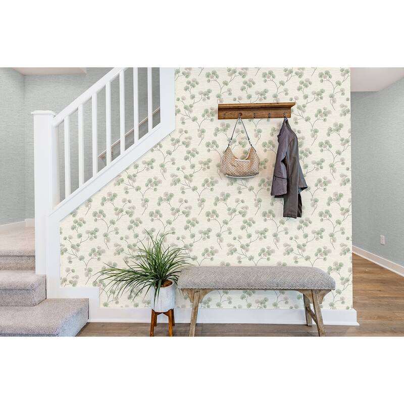 Fine Decor Kira Green Trail Wallpaper