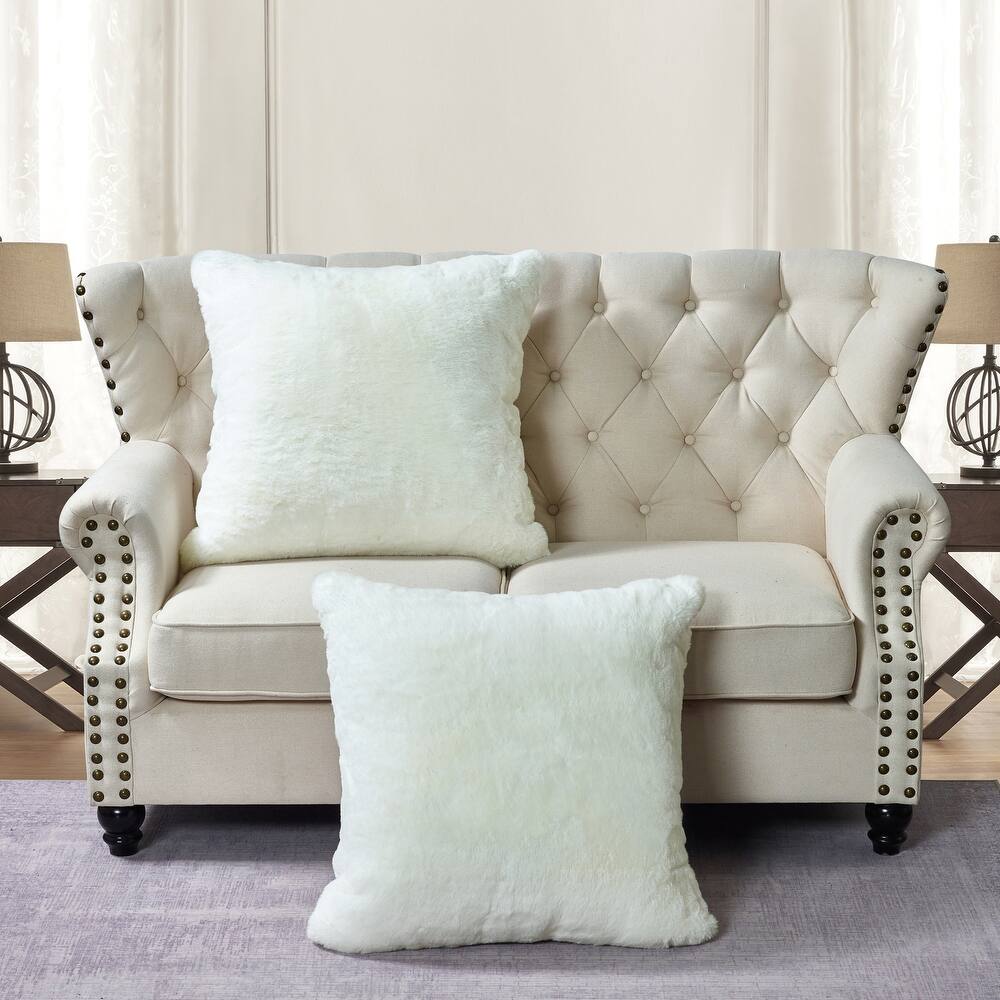 Serenta Heavy Fauxfur Pillow Shell 2 PC Set, NO INSERT