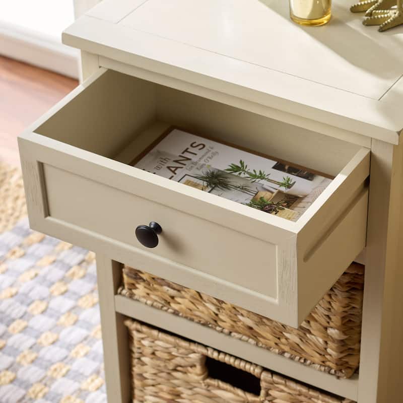 SAFAVIEH Alverta Red Storage Side Table - 15.9" x 13" x 27.6" - 16"W x 13"D x 26"H