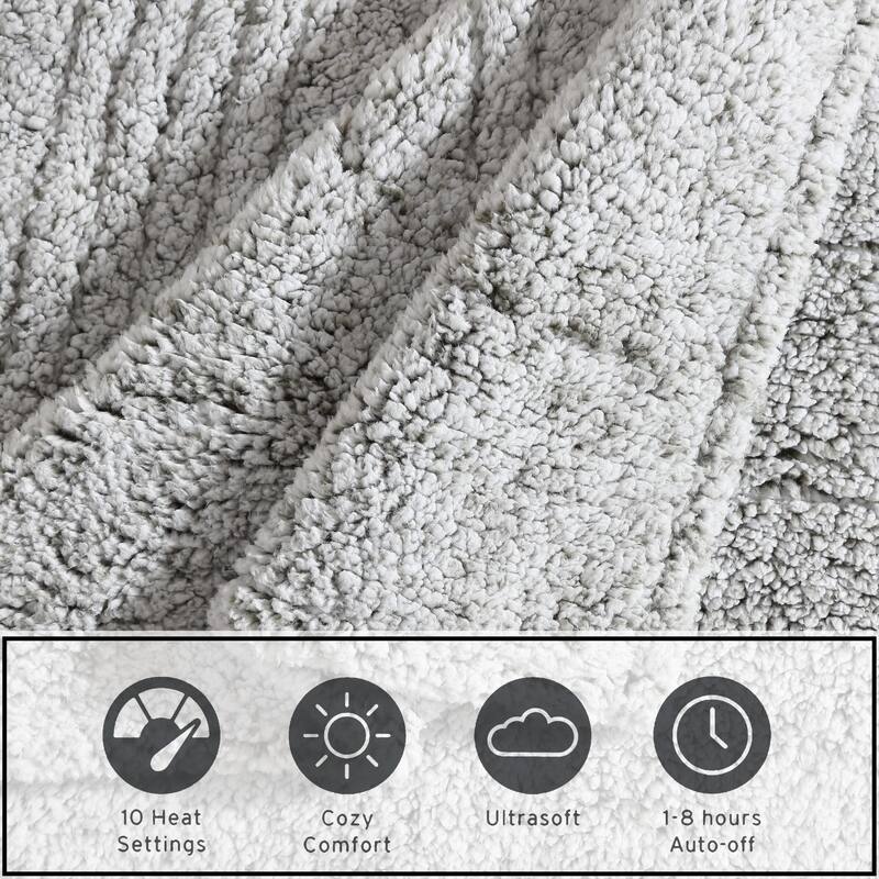 Eddie Bauer Solid Plush Heated Throw Blanket