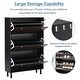 Adjustable Panel Shoe Rack, Slits Design Panels Slim Shoe Cabinet with ...