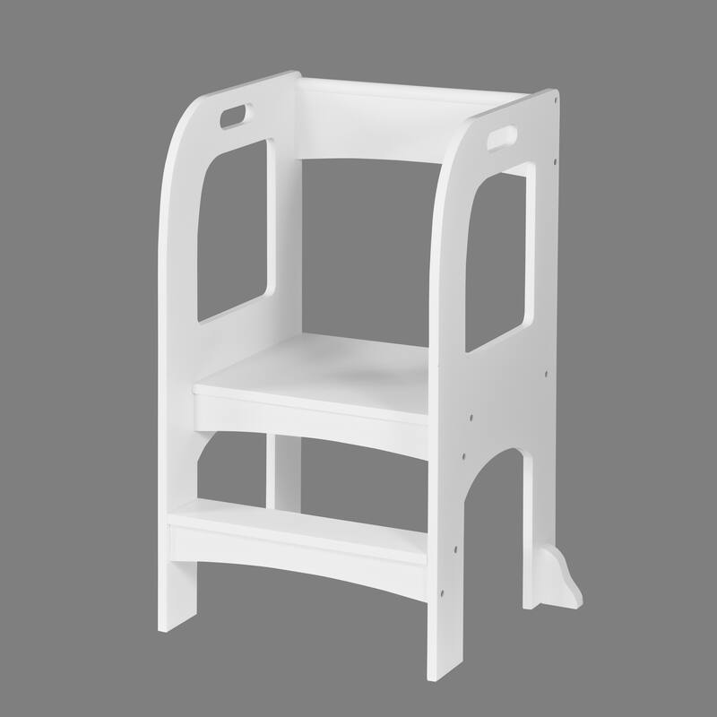 Anmytek Kids Step Stool Child Standing Tower White Toddler Kitchen Counter