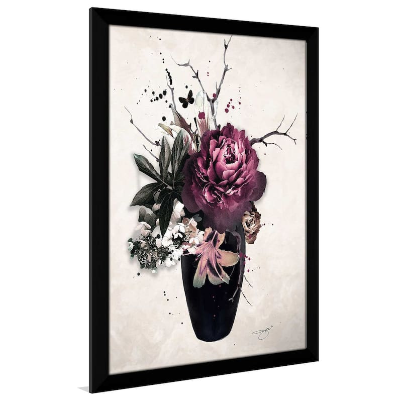 "Purple Flowers in Vase" by Jodi Print on Acrylic