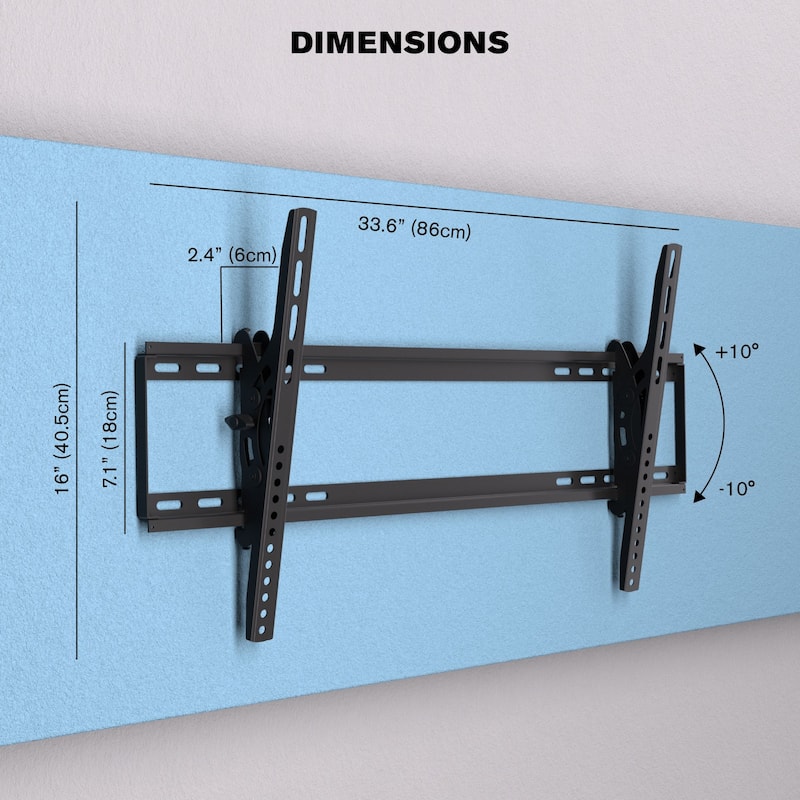 ProMounts Tilt Open Plate TV Wall Mount for TVs 50"-90" Up to 132lbs