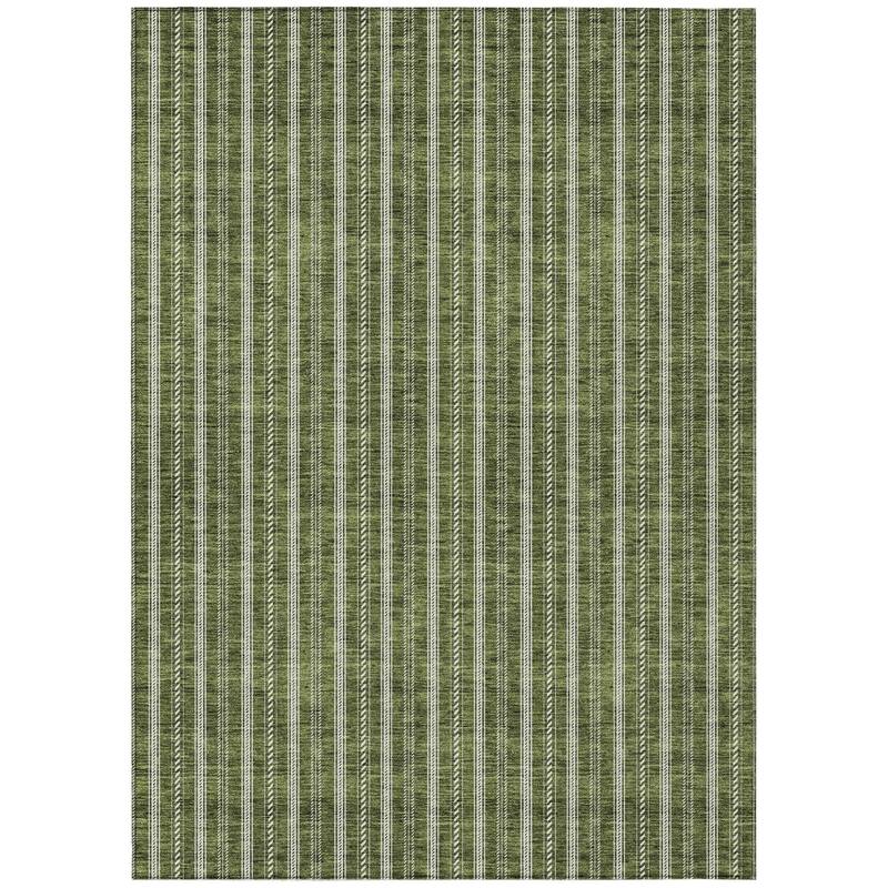 HomeRoots Striped Transitional Rectangle Outdoor Rug
