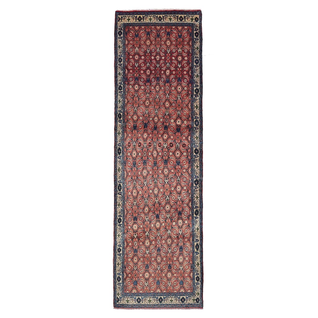 ECARPETGALLERY Hand-knotted Andelz Dark Copper Wool Rug - 3'2 x 11'4