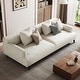 preview thumbnail 3 of 15, Modern Gray Cotton Upholstered Sofa for Living Room