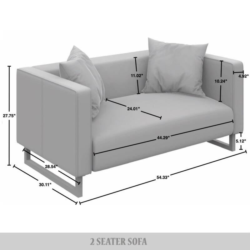 CraftPorch Mid Century Modern Upholstered Loveseat