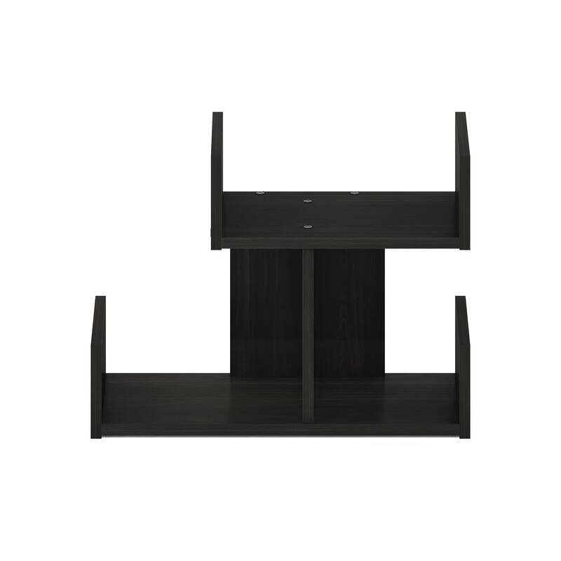 Furinno Hermite Wooden Desktop Bookshelf Storage Organizer for Home and Office Supplies, Espresso