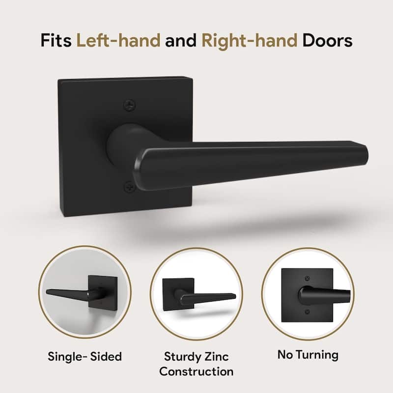 Mega Handles SCHEIN Angled Dummy Lever for Closet and French Doors | Non Turning Reversible Handing