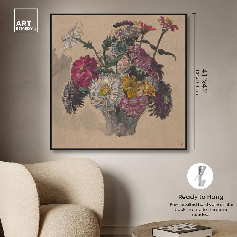 Basket of Flowers Canvas by Art Remedy