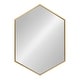 preview thumbnail 47 of 54, Kate and Laurel McNeer Glam Hexagon Framed Wall Mirror 31x22 - Gold