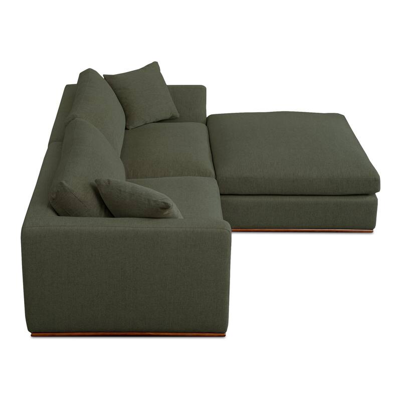 NADAAL STUDIOS Rio, 3-Piece Modular Sectional Sofa With Rubber Wood Base - 95.2"W x81.8"D x23.6"H