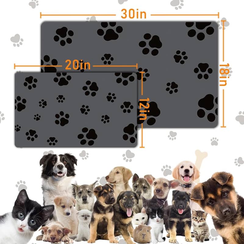 18"×30" Dog Food Mat-Absorbent Dog Mat