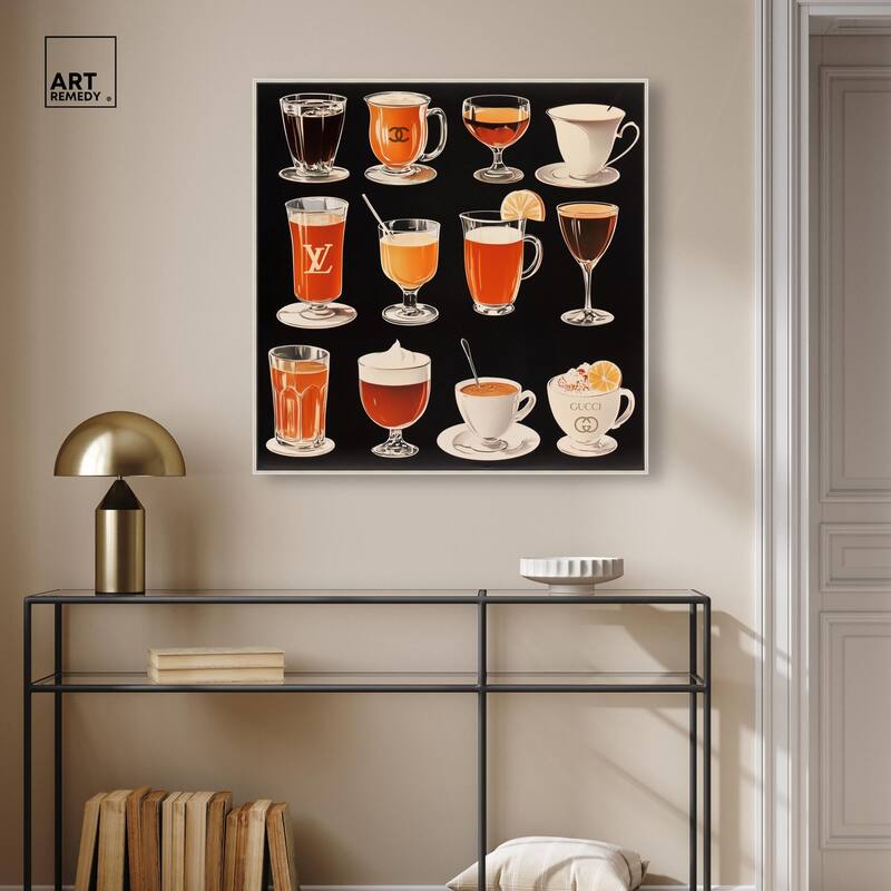 Glam Coffee Drink Collection Canvas by Art Remedy