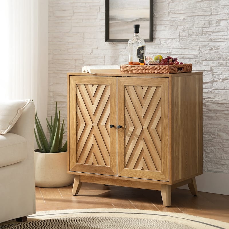 Joseph Midcentury 30"Tall 2 Door Accent Cabinet by HULALA HOME - Walnut