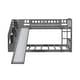 preview thumbnail 4 of 7, Stairway Twin over Twin Floor Bunk Bed with Two Drawers, Slide and Ladder, Grey