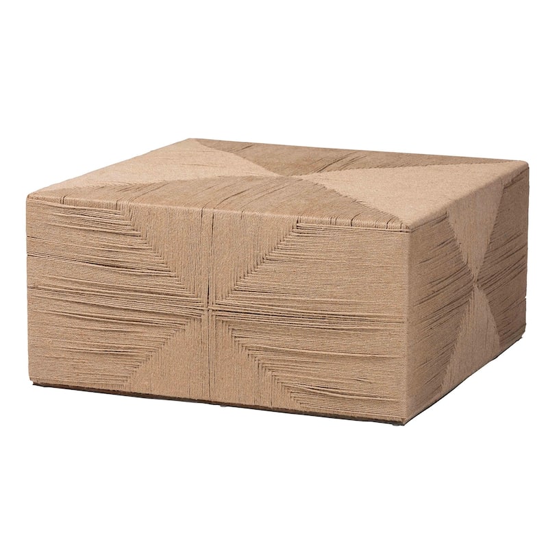 Nakita Japandi Natural Jute Coffee Table - Natural