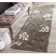 preview thumbnail 15 of 34, SAFAVIEH Florida Shag Nanny Floral Scroll 1.2-inch Thick Rug 2'3" x 10' Runner - Smoke/Beige - Runner