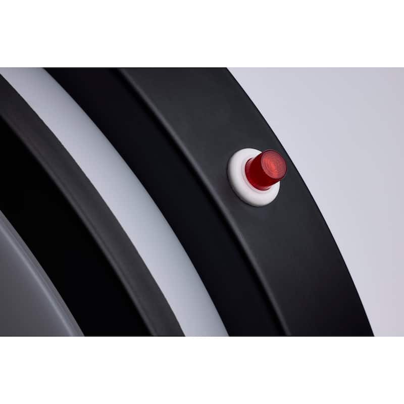 Glamour 13 Inch LED Flush Mount Emergency Battery CCT Selectable Black Finish
