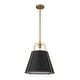 preview thumbnail 12 of 91, Mid Century 4-Light Conical Fabric Shade Lantern Pendant Ambient Light