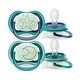 preview thumbnail 2 of 5, Philips Avent Ultra Air Pacifier 6-18M, Sleeping Star / Sleeping Moon, Nighttime - Multi