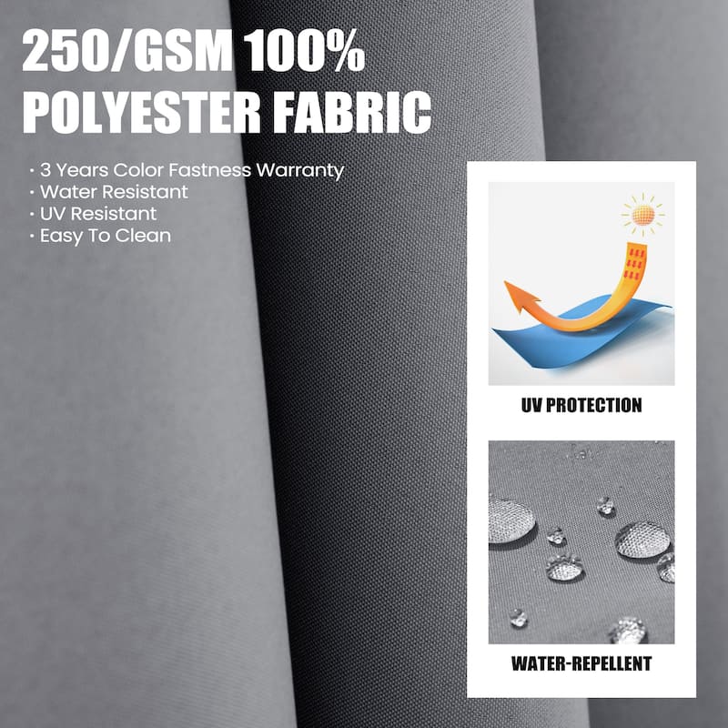 Outdoor 11 Ft Patio Cantilever Offset Umbrella with 360 Degree Rotation