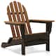 Nelson Recycled Plastic Folding Adirondack Chair - by Havenside Home - Black / Antique Mahogany