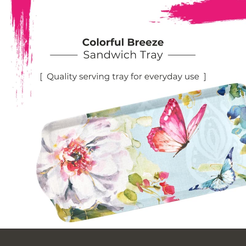 Pimpernel Colorful Breeze Melamine Sandwich Tray - 15.25" x 6.5"