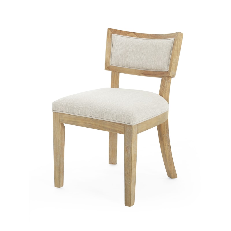 Fescue Farmhouse Fabric and Rubberwood Upholstered Dining Chairs (Set of 2) by Christopher Knight Home