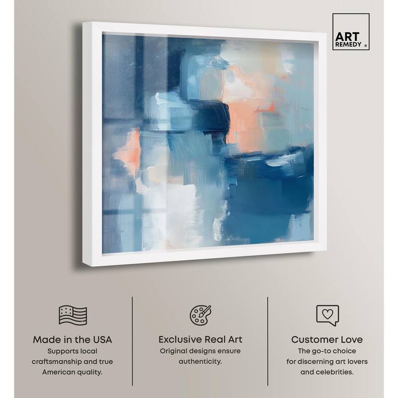 Whispering Blue I Shadowbox by Art Remedy