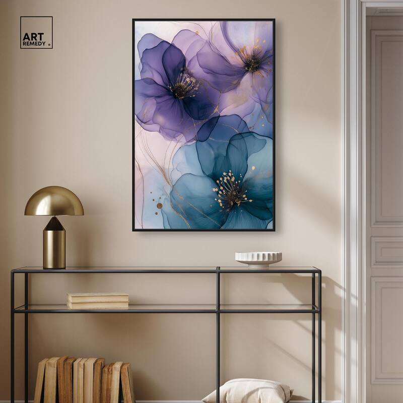 Gilded Cyanescence II Canvas by Art Remedy