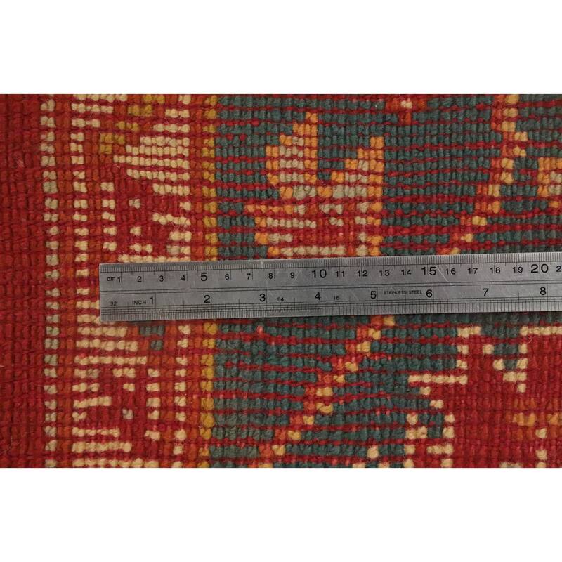 Hand Knotted Oriental 100% Wool Carpet Transitional Floral Oranges & Rust Oushak Area Rug - 11' 4'' X 8' 8''