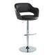 Option Black Faux Leather/Chrome Metal