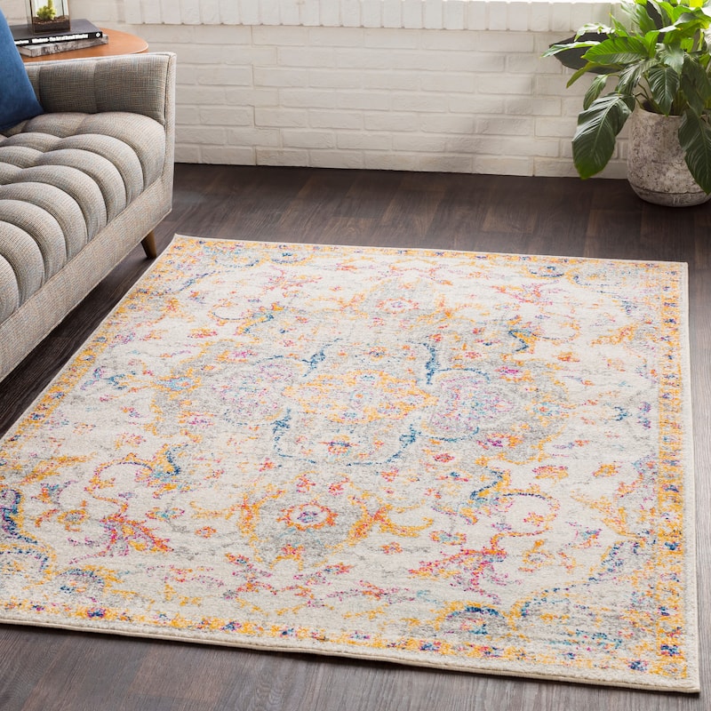 Ani Vintage Traditional Gray Area Rug (7'10" x 10'3") - 7' 10" x 10' 3" - Light Grey - 7' 10" x 10' 3"