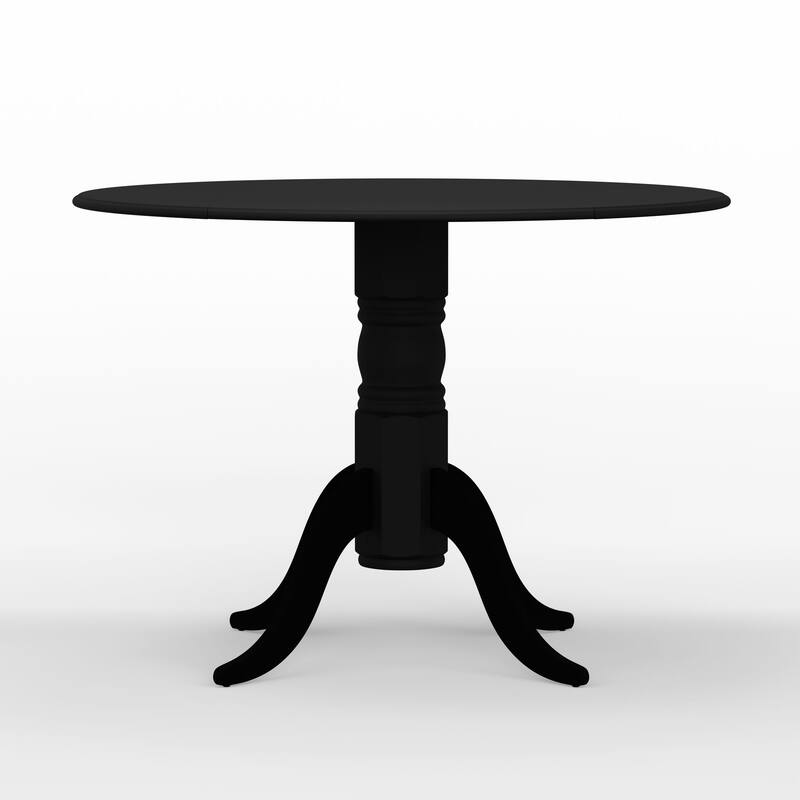 5-Piece Dining Set, 42" Round Drop-Leaf Table and X-Back Chairs