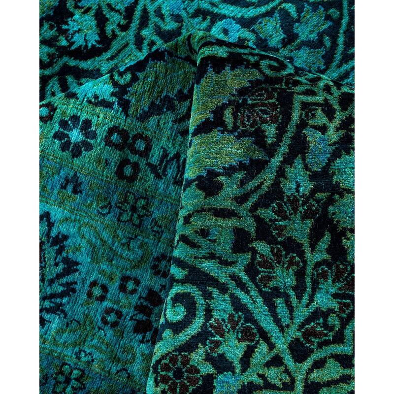 Contemporary Overdyed Wool Hand Knotted Area Rug - 6' 1" x 9' 3"