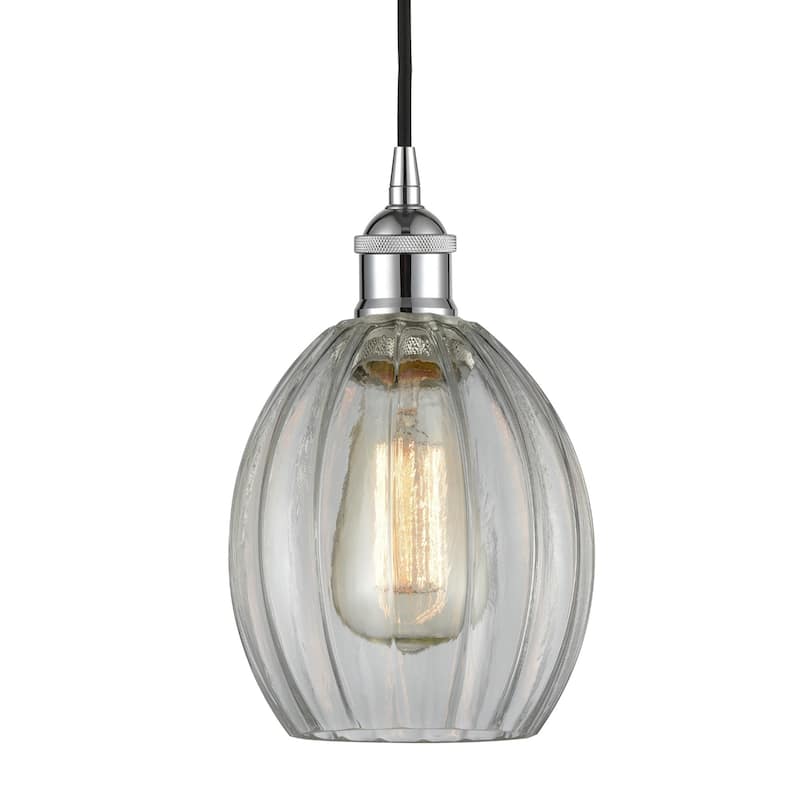Innovations Lighting 616-1P-11-6 Eaton Pendant Eaton 6" Wide Mini - Polished Chrome / Clear